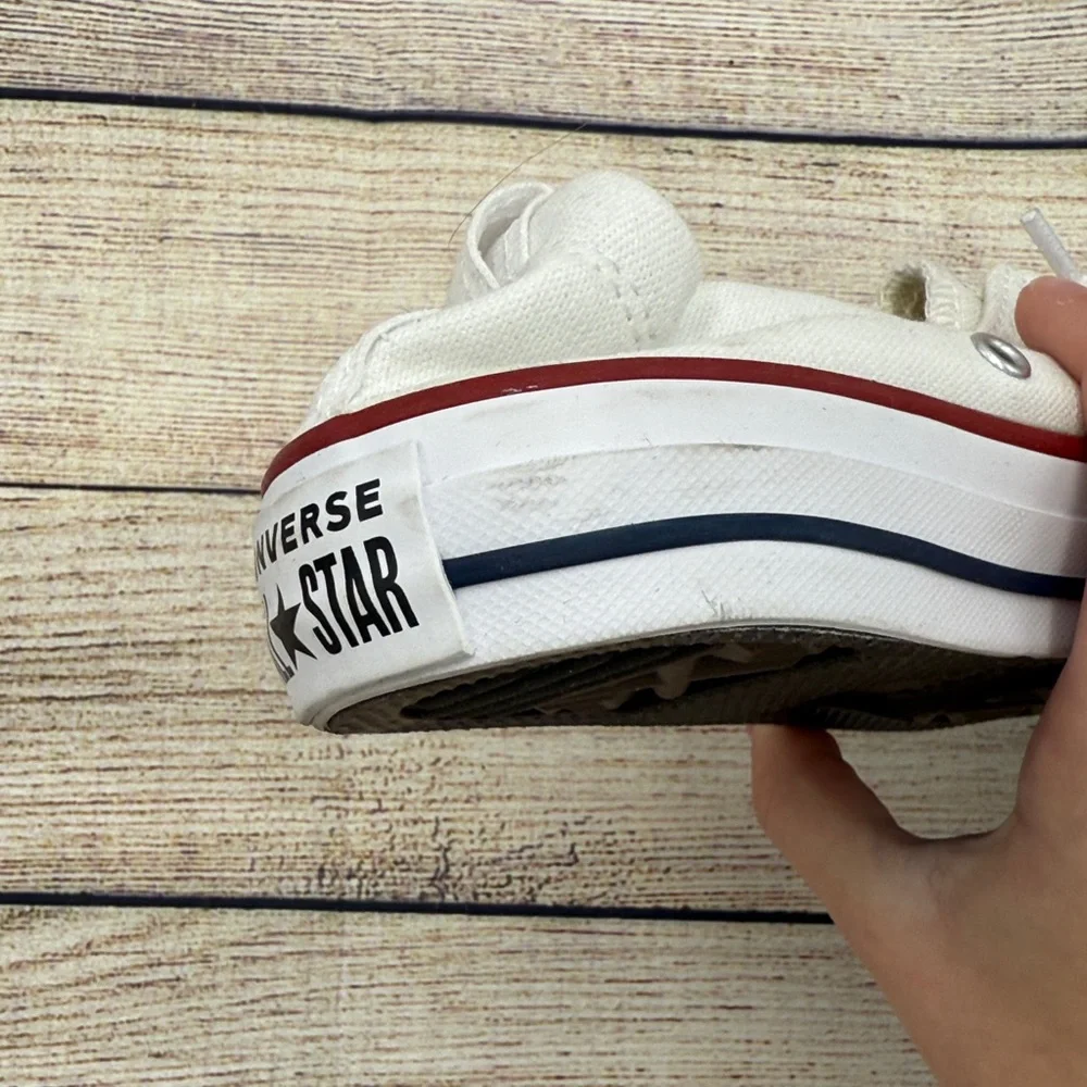 Converse White Sneakers with Red Accents - Picture 3 of 7